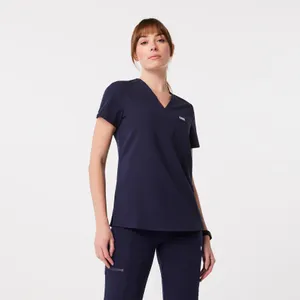 FIGS Catarina Scrub Top Slim One-Pocket Navy Blue thumbnail 4