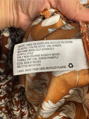 La Ligne X Target Women’s Brown Floral Smocked top Maxi Dress with Side Slit thumbnail 9