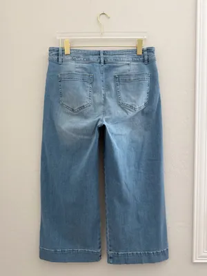 J. JILL High Rise Wide Leg Crop Jeans Size 14 thumbnail 4