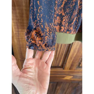 Cabi Python Border faux wrap blouse M thumbnail 2