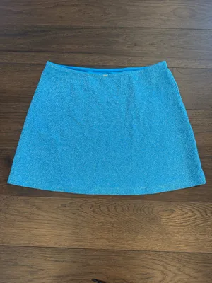 VICTORIA'S SECRET Blue Swim Shimmer Cover Up Mini Skirt Size Medium - C27-111 thumbnail 6