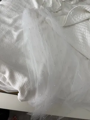 Bridal pearl veil finger tip length White Size none thumbnail 2