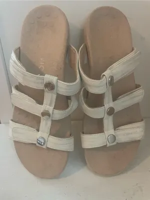 Vionic Comfort Slide Sandals in Off-White 7.5 thumbnail 2