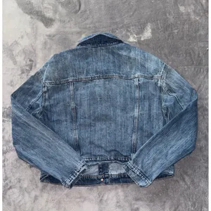 Old Navy‎ Denim Jacket Womens Boyfriend Distressed Blue Size Large thumbnail 4