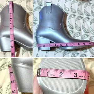 Beach by Matisse Metallic Silver Oakley Western Rain Boot Water Resistant 9 NIB thumbnail 11