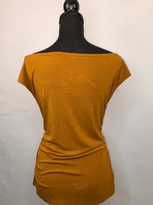 Ann Taylor Brown Short Sleeve Boatneck Top thumbnail 7