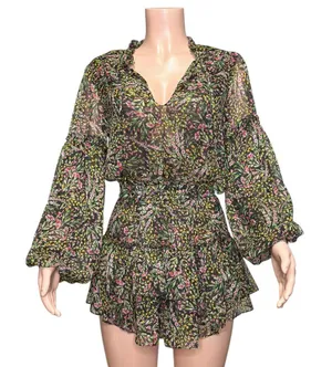 MISA LOS ANGELES Teya Mini Dress, Spring Bouquet, XS thumbnail 6