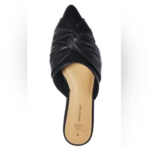 Time and Tru Women's Slip on Woven Twist Black Dress Mules Flats Size 8 thumbnail 3