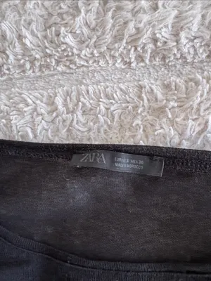 Zara sheer top with built in tank thumbnail 2