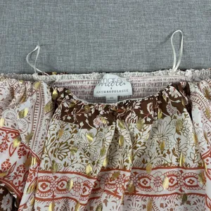 Maeve‎ Blouse Womens XS Multicolor Off The Shoulder Cropped Flared Sleeve thumbnail 4