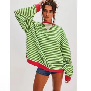 NEW Free People We The Free Classic Striped‎ Oversized Crewneck Sz Sm thumbnail 4