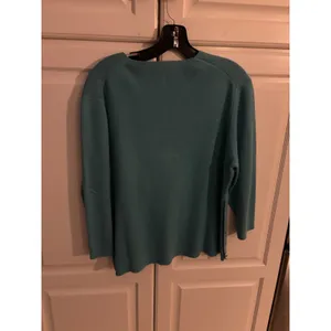 Mark Fore & Strike Women's XL Turquoise V Neck Knit‎ Sweater w/ Button Detail thumbnail 5