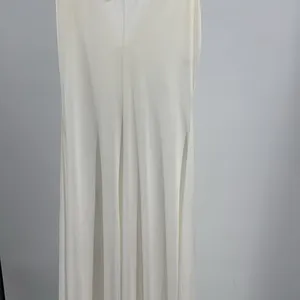 Tessie Cream Lace-Trimmed nightgown lace detail front slit wedding vintage S thumbnail 11