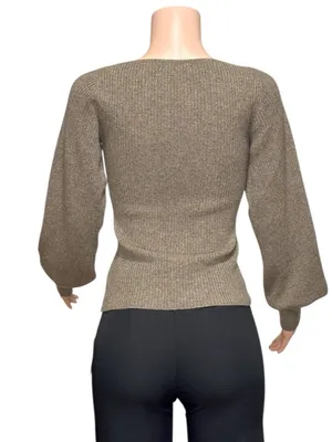 REFORMATION Hart Cashmere Sweater, Cocoa, Medium thumbnail 7