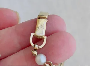 Vintage Van Dell natural pearl with 12k gold filled bracelets thumbnail 4