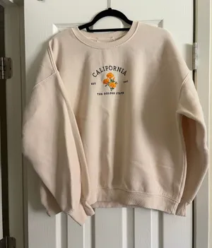 State of Mind - California Poppy Crewneck Sweatshirt - Cream thumbnail 1
