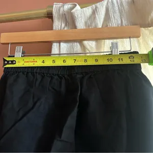 J. Crew Tall Linen-cotton‎ Blend Drawstring Pants Black Pull On NWT Size 0T thumbnail 6