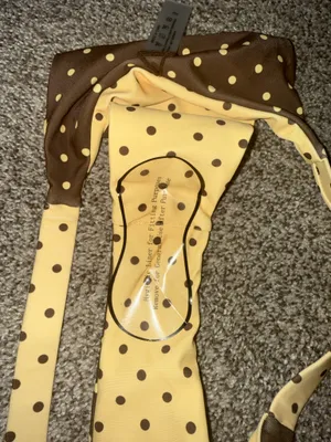 SheIn Polka Dot Reversible Triangle Bikini Set with Gold Charm Detail thumbnail 4