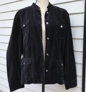 Charter Club Mock Neck Collar Velveteen Jacket thumbnail 3