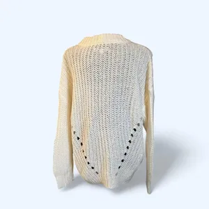 American Eagle chunky knit sweater oversized cream slouchy cozy 🤍 Size XS thumbnail 3