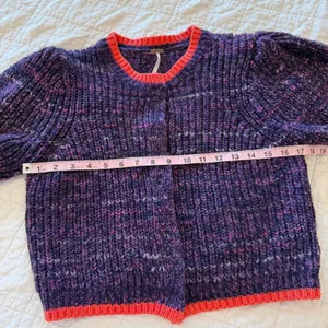 Free People Walk On by Cardigan Sweater Wool Purple thumbnail 8