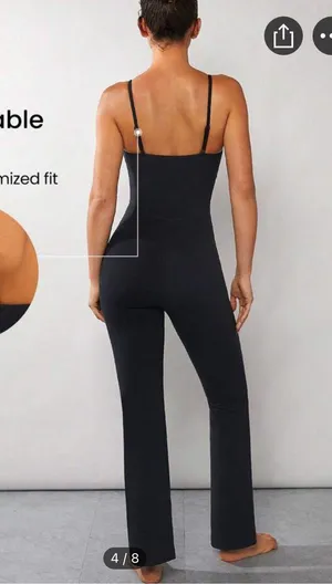 Black Athletic Jumpsuit Size XS thumbnail 5
