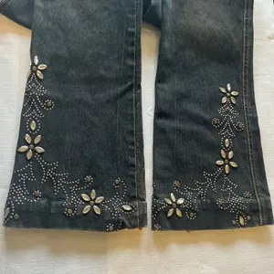 Paris Blues Black Flare Jeans with Embellishments thumbnail 5