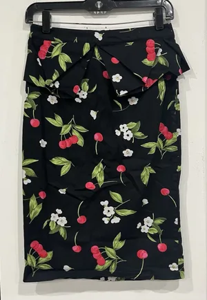 Grace Karin Retro Rockabilly Pinup Cherry Pencil Skirt Size Small thumbnail 1