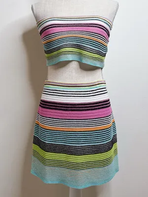 White Fox Pretty Please Rainbow Stripe Set thumbnail 2