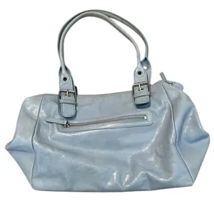 Danier light blue soft leather handbag with adjustable handles EUC thumbnail 1