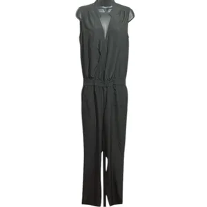 J Crew Black Size 4 Sleeveless Elastic Waist Crop Jumpsuit Romper thumbnail 3