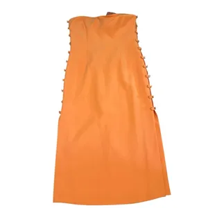 Gianni Bini Elegant Orange Strapless Dress thumbnail 3