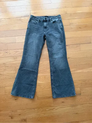 Quince Luna Stretch Flare Jeans Greyed Out Size 29 thumbnail 5