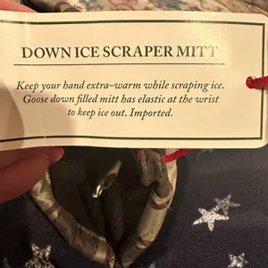 EDDIE BAUER DOWN ICE SCRAPER MITT Brown Plaid Gift thumbnail 5