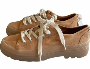 NWT Zara Chunky Platform Lace Up Sneakers Tan / Brown EU 39 US 6 Lug Sole thumbnail 5