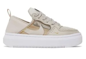 Nike Womens Court Vision Alta TXT Low Top Sneakers in Cream / Tan thumbnail 1