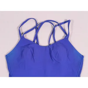 Lululemon Like a Cloud Ribbed Longline Bra Size 6 Wild Indigo Athletic Yoga Gym thumbnail 4