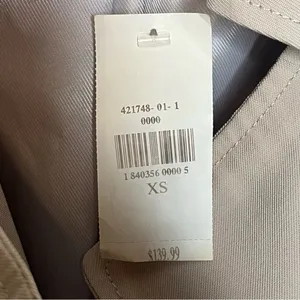 Banana Republic Factory Sz XS Khaki Trench Coat Tie Closure Open Front thumbnail 5