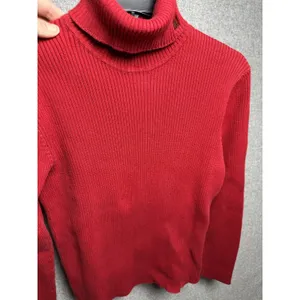 Lauren Ralph Lauren Large Womens Turtleneck‎ Sweater Red Long Sleeve Cotton thumbnail 10
