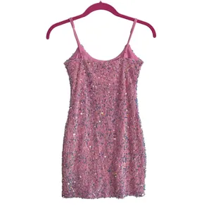 Lucy in the Sky Iridescent Sequin Bodycon Dress in Pink Size XS Party Concert thumbnail 9