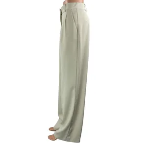 French Connection Women White Ivory Pleated High Rise Wide Leg Trousers Pants 28 thumbnail 2