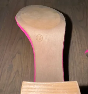 Dream Paris Pink Block High Heels thumbnail 6