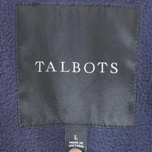 Talbots Quilted Vest Women Large Navy Blue Diamond Fleece Lined Full Zip thumbnail 6