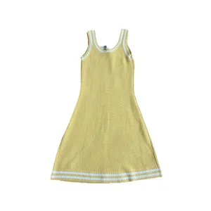 Alo Yoga Tennis Club Sweater Knit Dress White/Warm Butter Yellow Size XXs RARE thumbnail 7