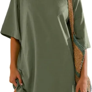 Amazon Green Oversized Mini Dress Short Sleeve thumbnail 10