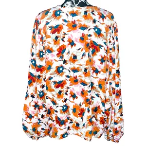 Zac & Rachel Floral Crepe Top Size 1X thumbnail 2