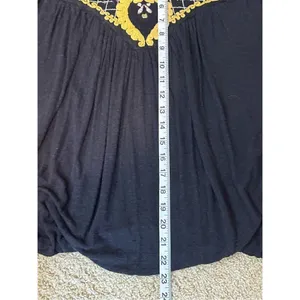 Free People Crepe Crop 3/4 Sleeve‎ Blouse size L BIN O thumbnail 11