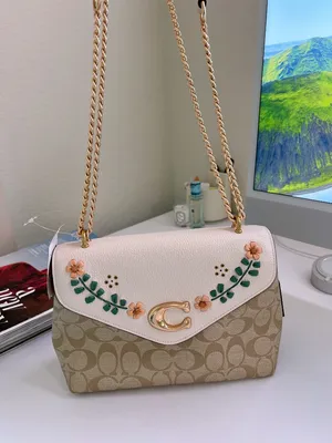 Coach Tammie Shoulder Bag In Signature Canvas With Floral Whipstitch ca016 thumbnail 7