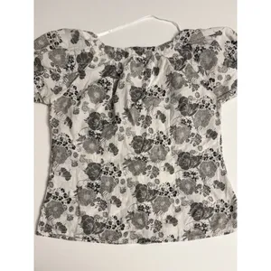 H&M Y2K Floral Puff Sleeve Blouse Women’s US 16 EUR 46 Cottagecore Top thumbnail 8
