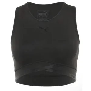 Puma‎ Women Size XS Soft Sports Crop Top In Black Sports Bra thumbnail 4